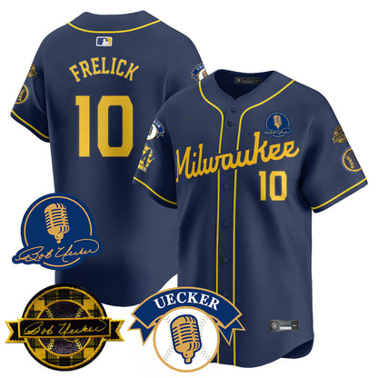 Milwaukee Brewers 2025 Limited Jersey - Bob Uecker Patch - All Stitched