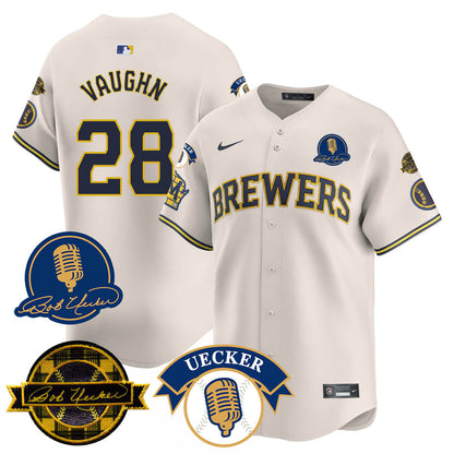 Milwaukee Brewers 2025 Limited Jersey - Bob Uecker Patch - All Stitched