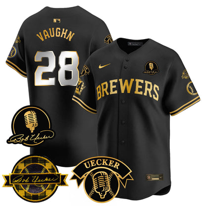 Milwaukee Brewers 2025 Limited Jersey - Bob Uecker Patch - All Stitched