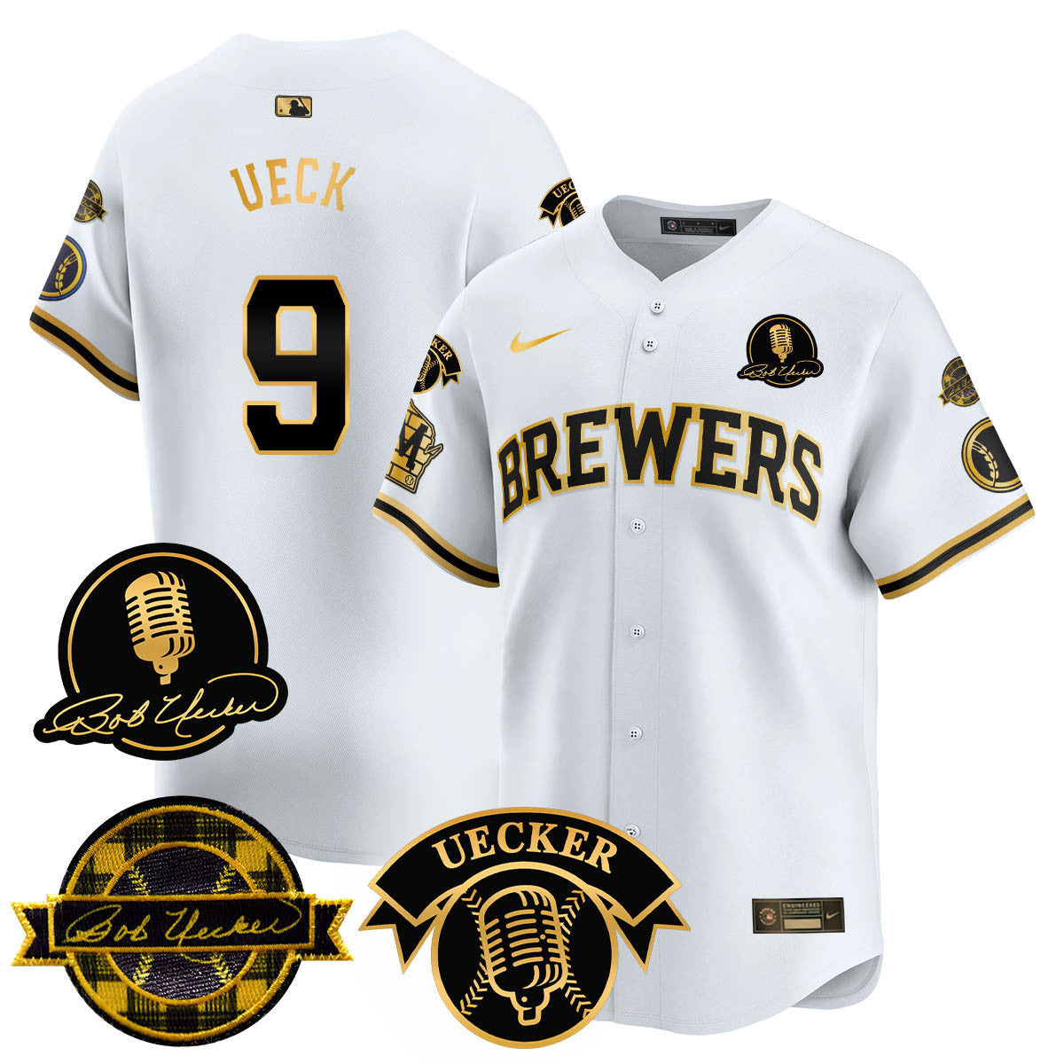 Milwaukee Brewers 2025 Limited Jersey - Bob Uecker Patch - All Stitched