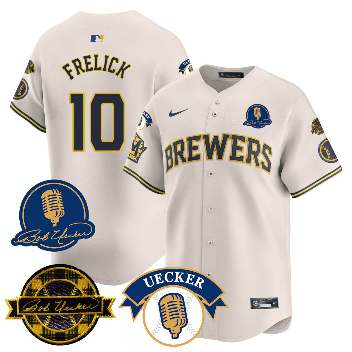 Milwaukee Brewers 2025 Limited Jersey - Bob Uecker Patch - All Stitched