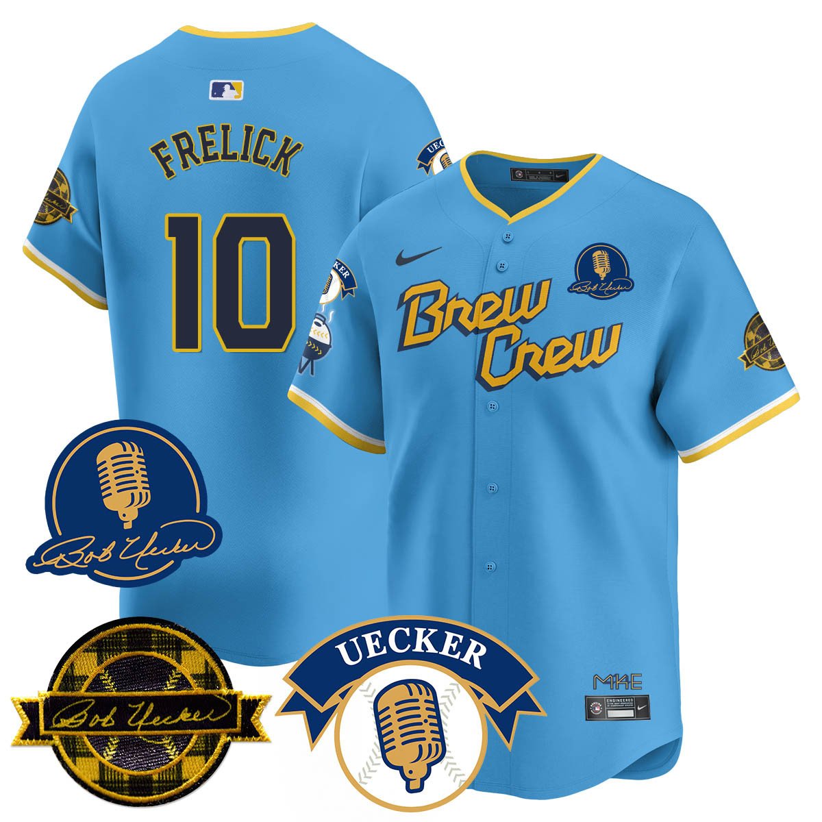 Milwaukee Brewers 2025 Limited Jersey - Bob Uecker Patch - All Stitched