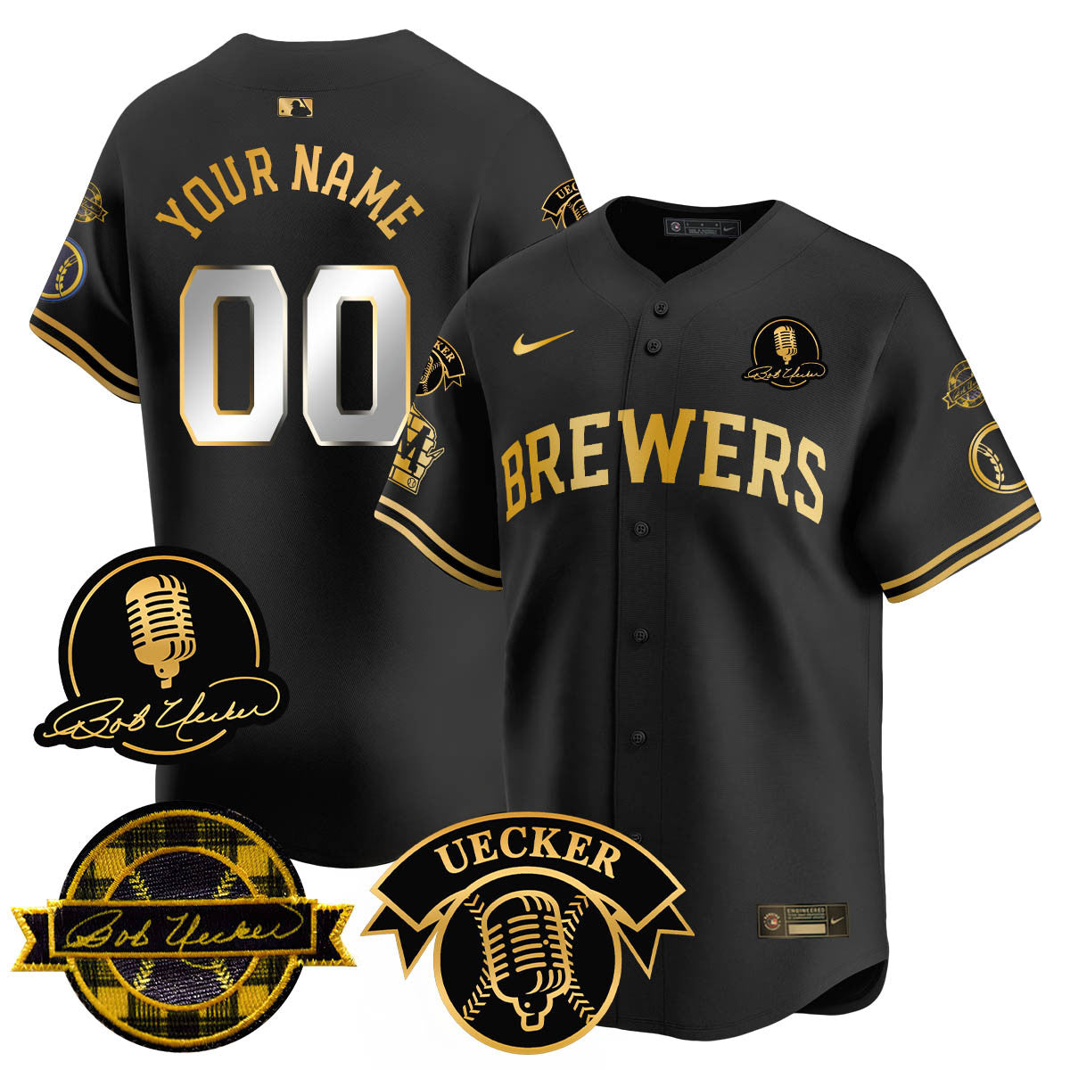 Milwaukee Brewers 2025 Limited Jersey - Bob Uecker Patch - All Stitched