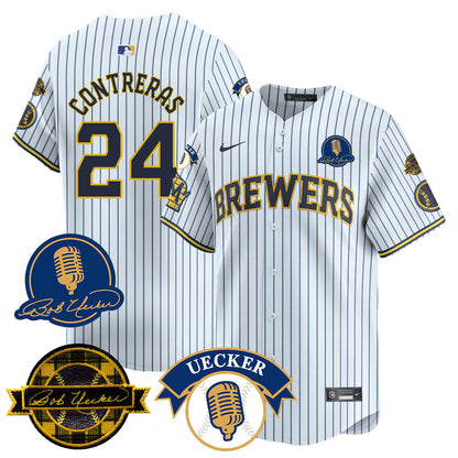Milwaukee Brewers 2025 Limited Jersey - Bob Uecker Patch - All Stitched
