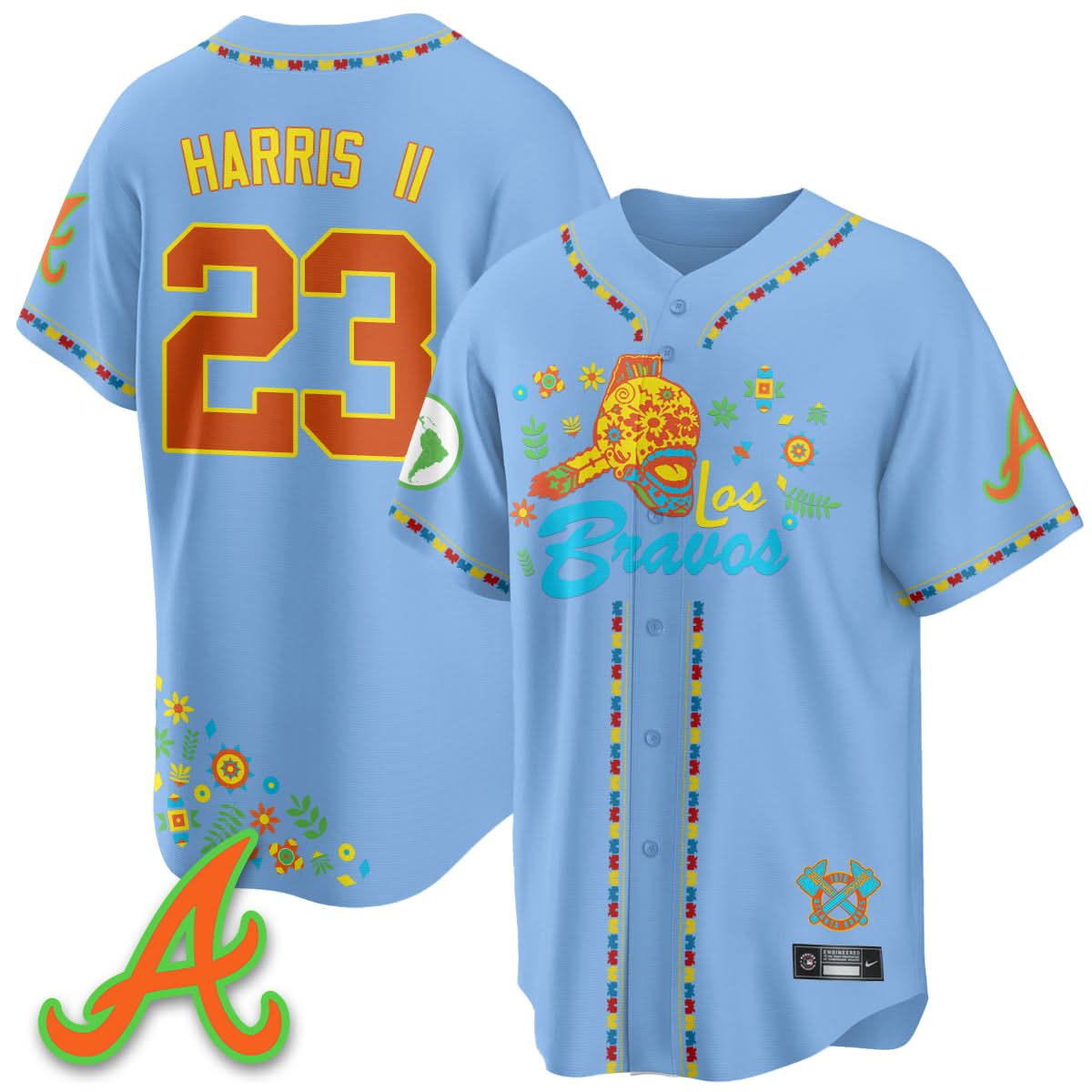 Atlanta Braves 2025 "Los Bravos" Jersey V2 - All Stitched