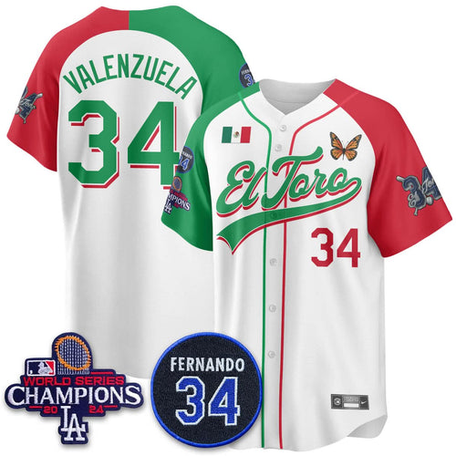 Los Angeles Dodgers Mexican "El Toro" Jersey - All Stitched