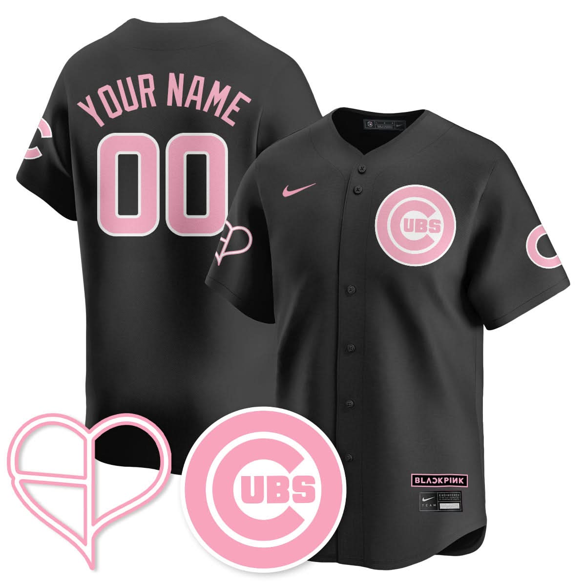 Chicago Cubs BLΛƆKPIИK 2025 Limited Custom Jersey - All Stitched