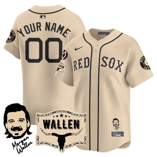 Boston Red Sox Morgan Wallen 2025 Custom Jersey - All Stitched