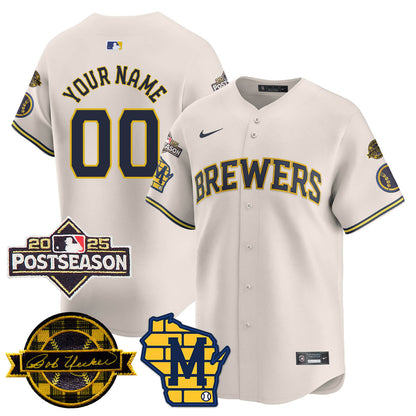 Milwaukee Brewers 2025 Postseason Custom Jersey - All Stitched