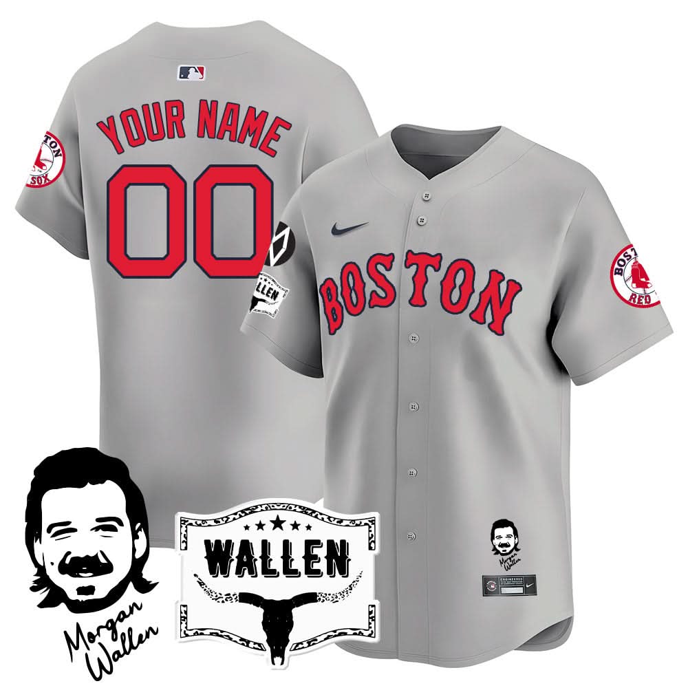 Boston Red Sox Morgan Wallen 2025 Custom Jersey - All Stitched