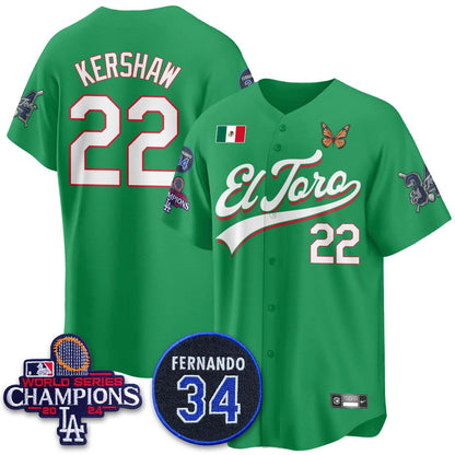 Los Angeles Dodgers Mexican "El Toro" Jersey - All Stitched