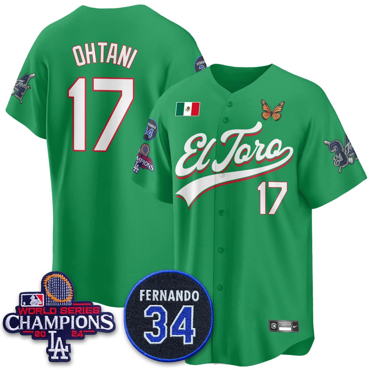 Los Angeles Dodgers Mexican "El Toro" Jersey - All Stitched