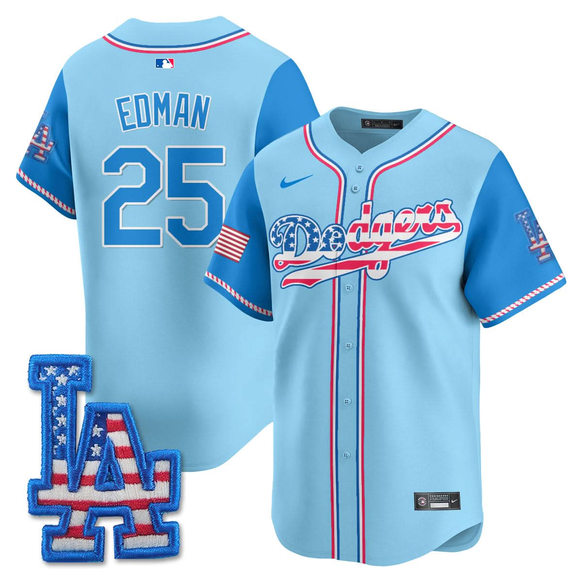 Los Angeles Dodgers 2025 Fourth of July Jersey - All Stitched