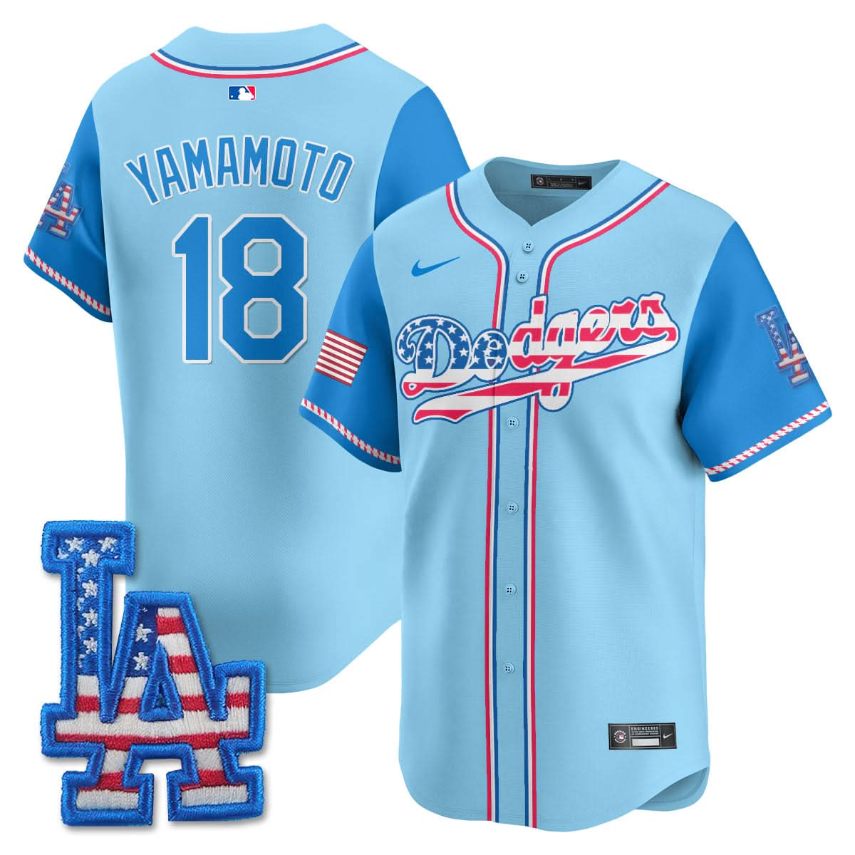 Los Angeles Dodgers 2025 Fourth of July Jersey - All Stitched