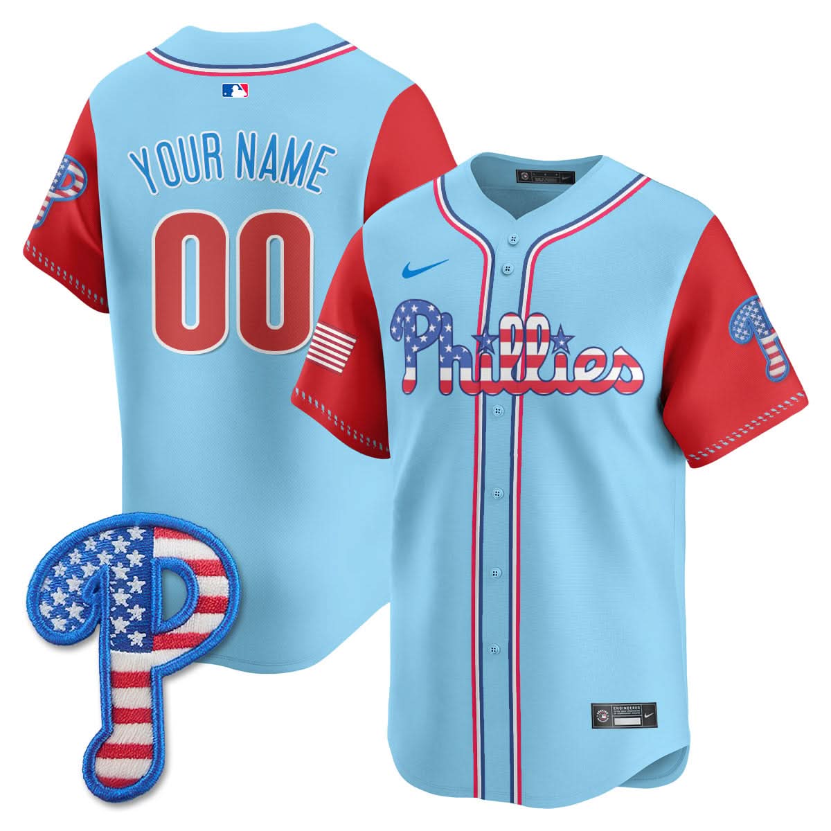 Philadelphia Phillies 2025 Fourth of July Custom Jersey - All Stitched