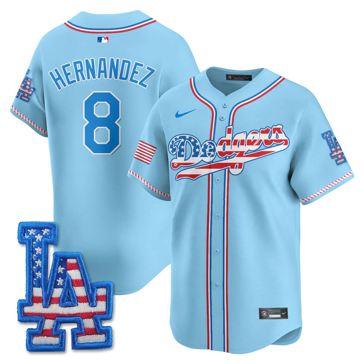 Los Angeles Dodgers 2025 Fourth of July Jersey - All Stitched