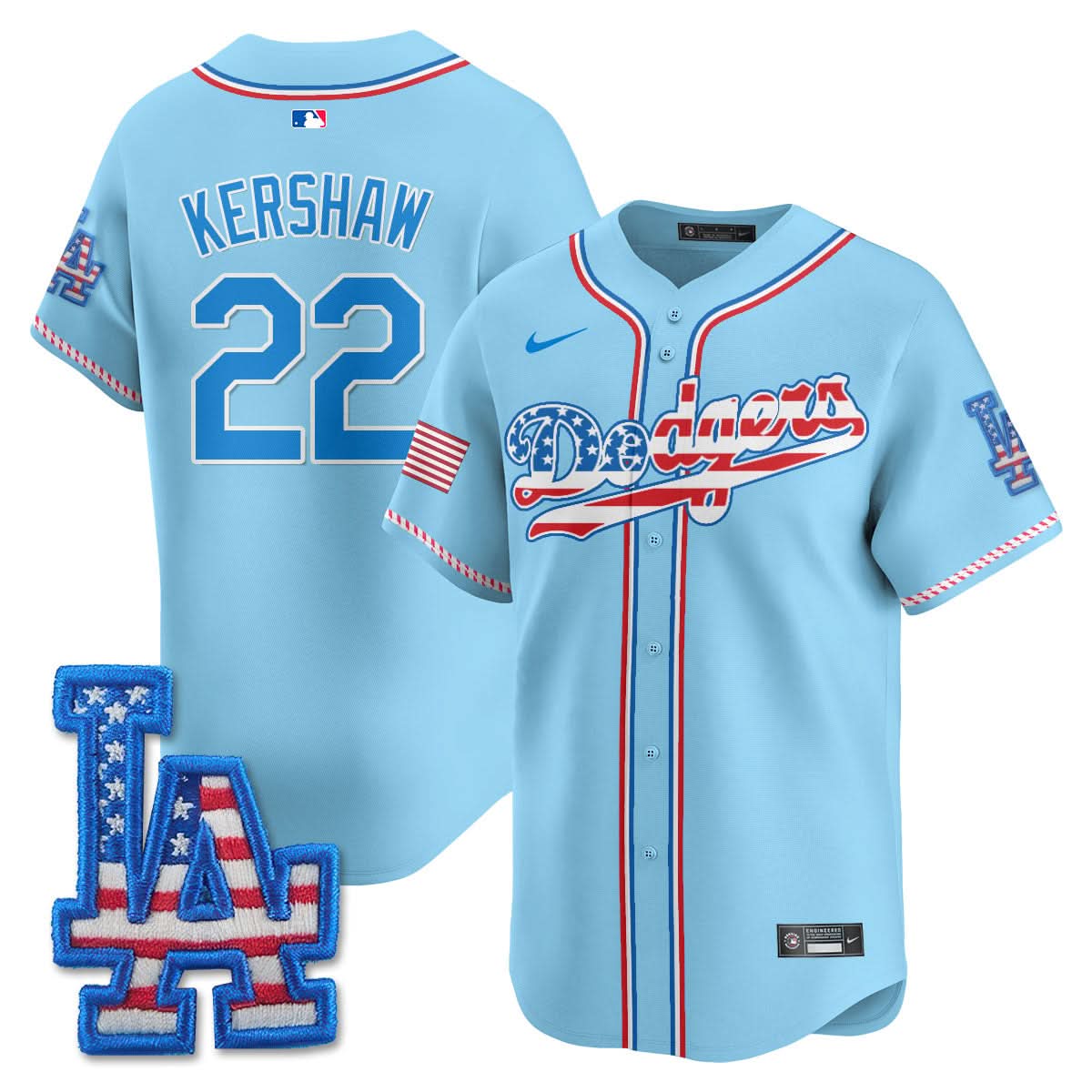 Los Angeles Dodgers 2025 Fourth of July Jersey - All Stitched