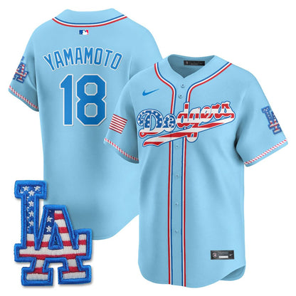 Los Angeles Dodgers 2025 Fourth of July Jersey - All Stitched