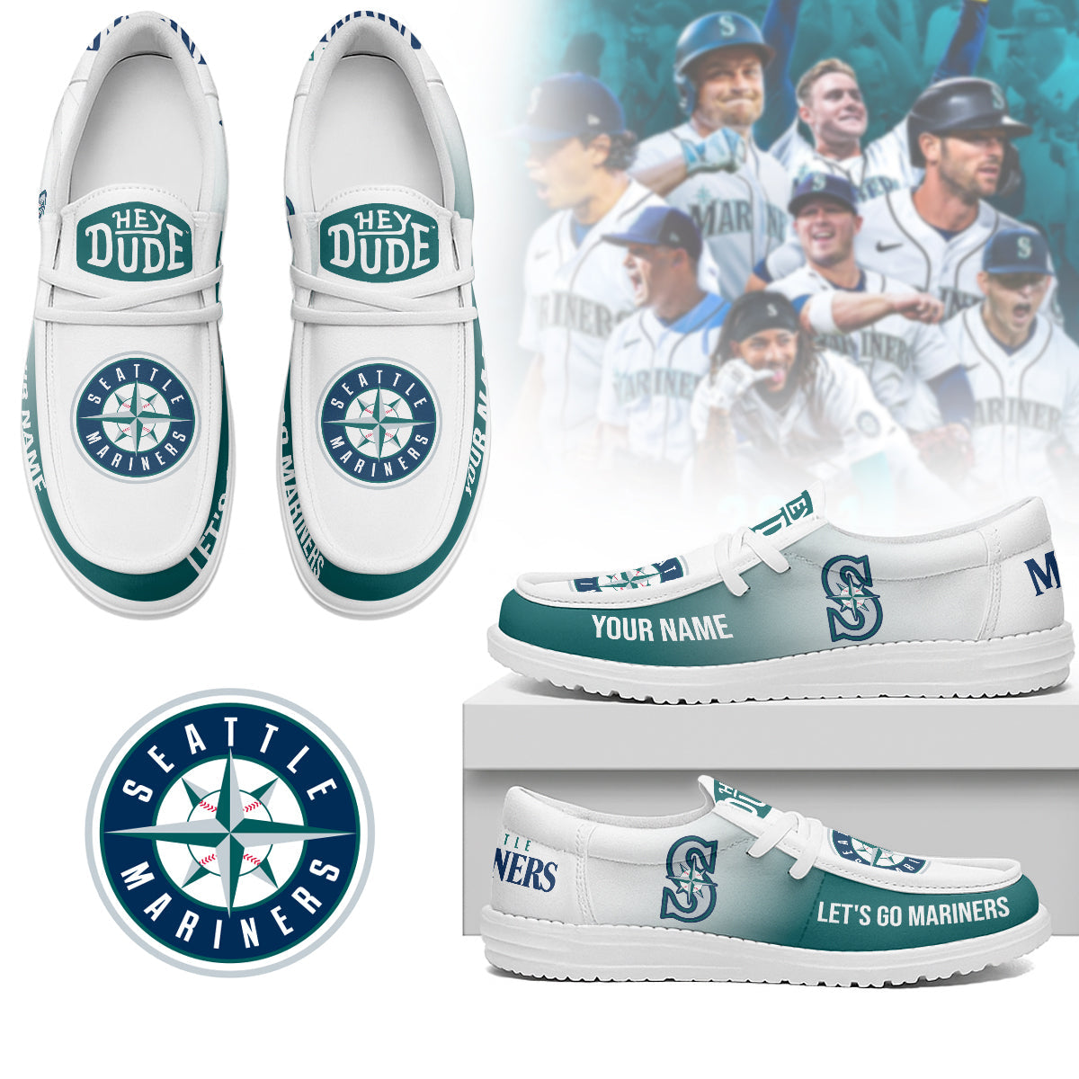 Seattle Mariners | Premium Loafer Shoes