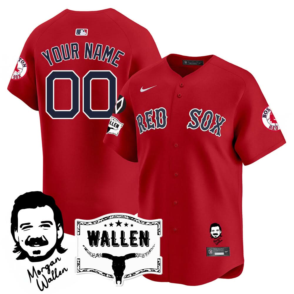 Boston Red Sox Morgan Wallen 2025 Custom Jersey - All Stitched