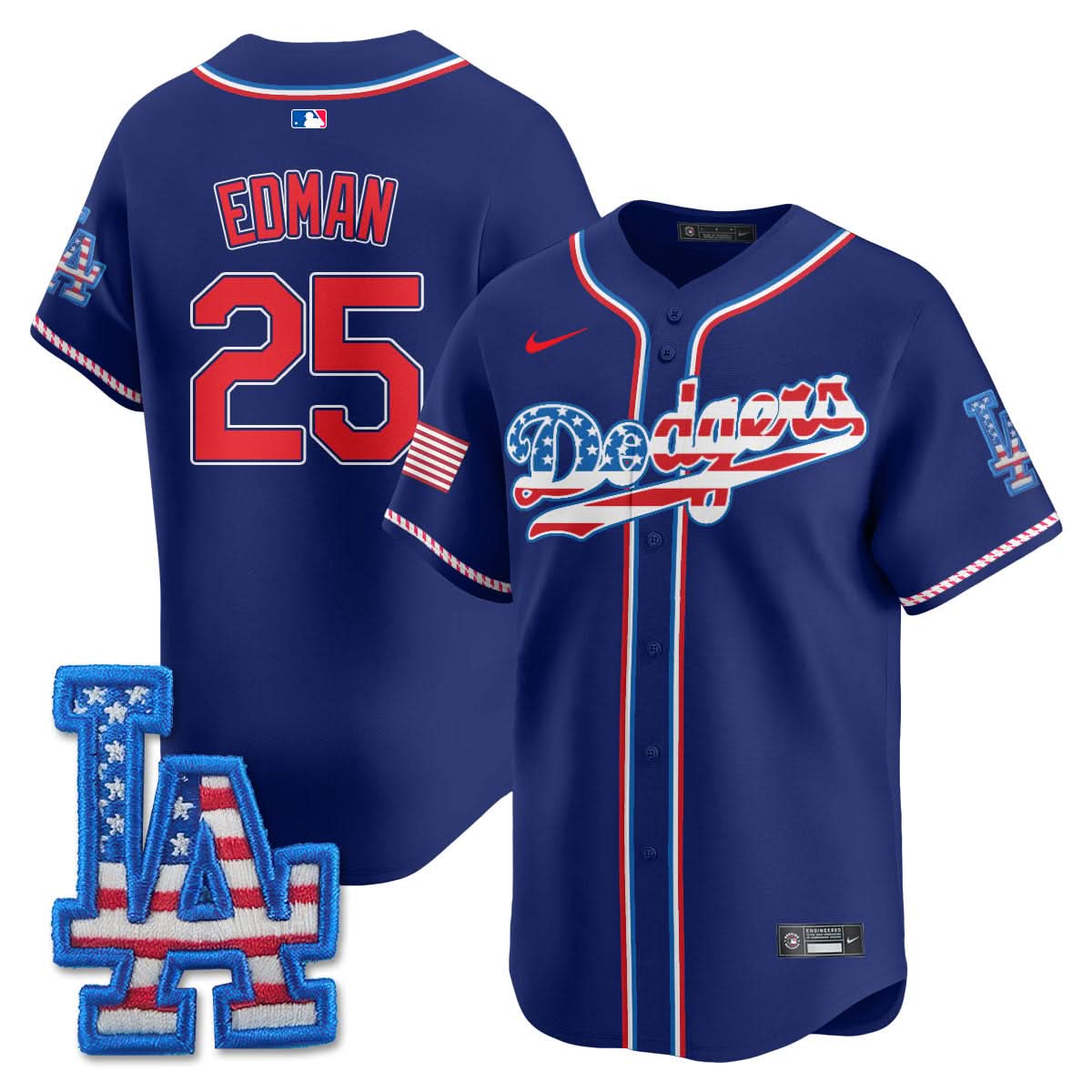 Los Angeles Dodgers 2025 Fourth of July Jersey - All Stitched