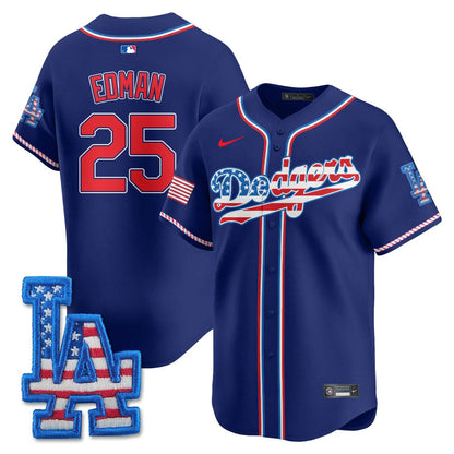 Los Angeles Dodgers 2025 Fourth of July Jersey - All Stitched