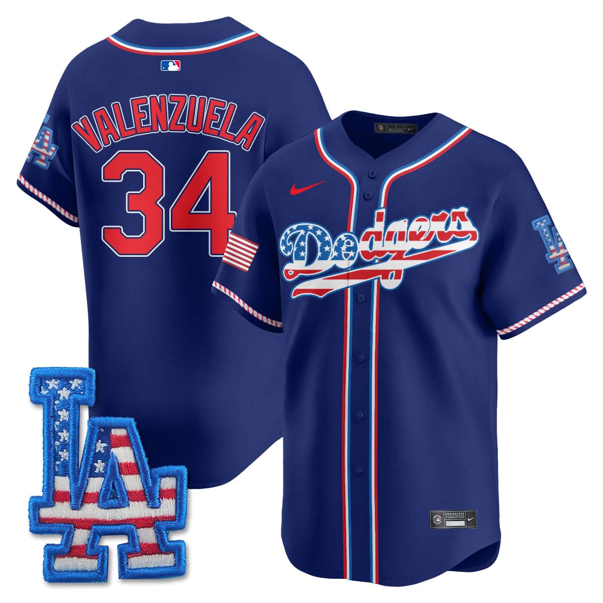 Los Angeles Dodgers 2025 Fourth of July Jersey - All Stitched