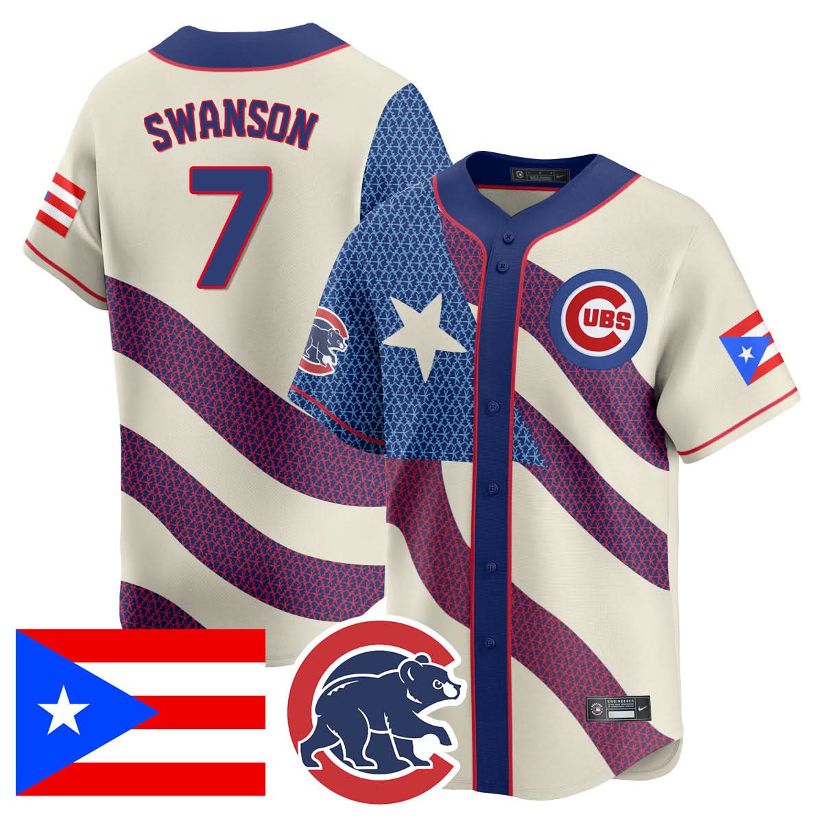 Chicago Cubs Puerto Rican Heritage Jersey V2 - All Stitched