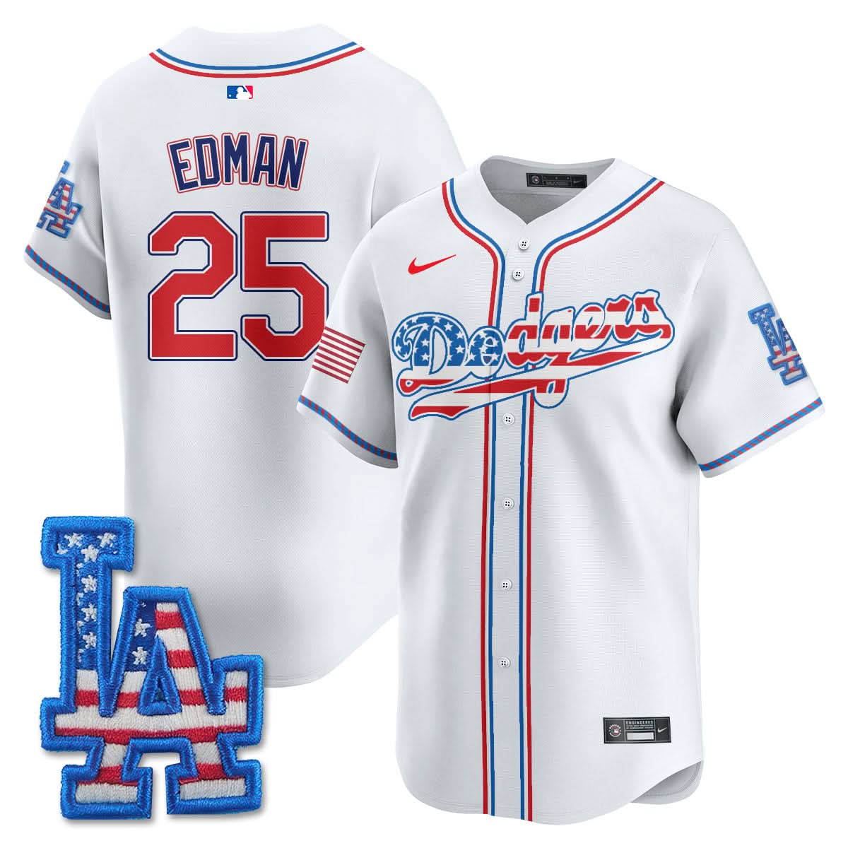Los Angeles Dodgers 2025 Fourth of July Jersey - All Stitched