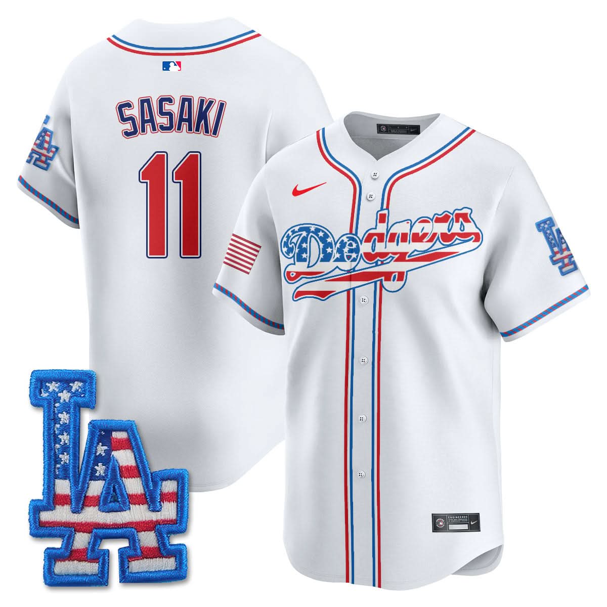 Los Angeles Dodgers 2025 Fourth of July Jersey - All Stitched