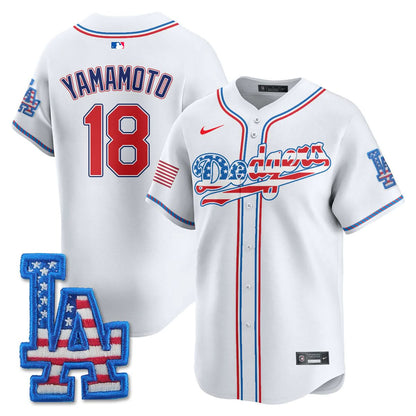 Los Angeles Dodgers 2025 Fourth of July Jersey - All Stitched