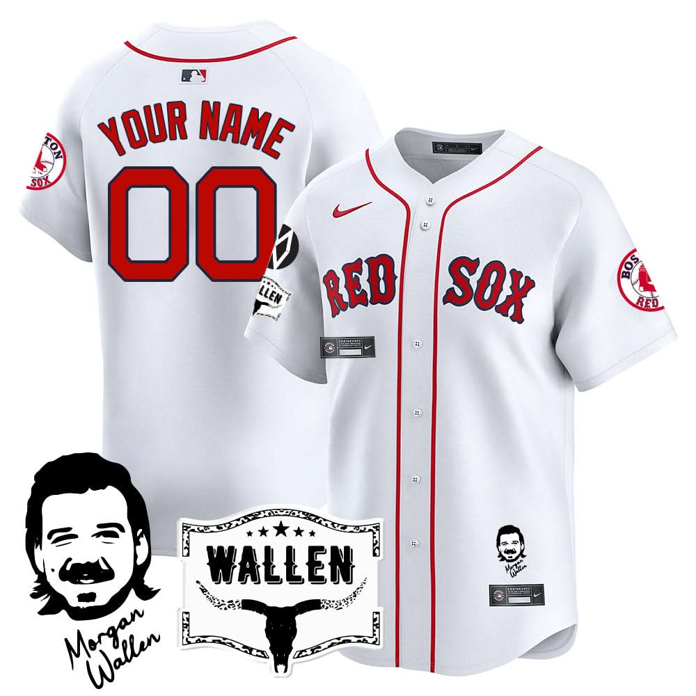 Boston Red Sox Morgan Wallen 2025 Custom Jersey - All Stitched