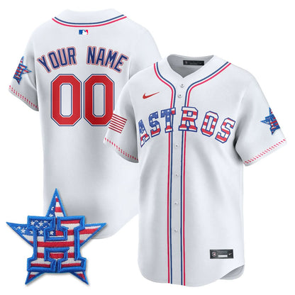 Houston Astros 2025 Fourth of July Custom Jersey - All Stitched