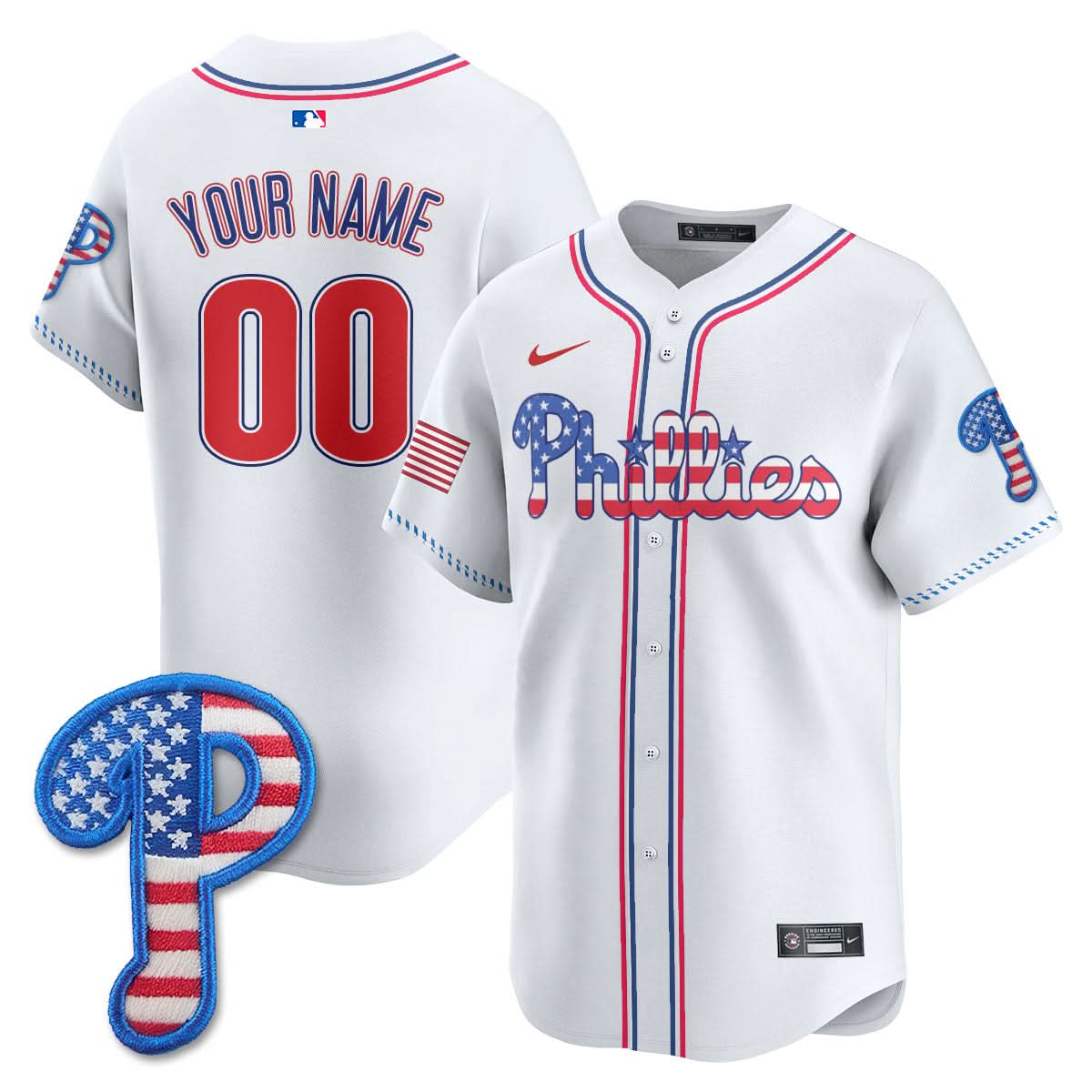 Philadelphia Phillies 2025 Fourth of July Custom Jersey - All Stitched