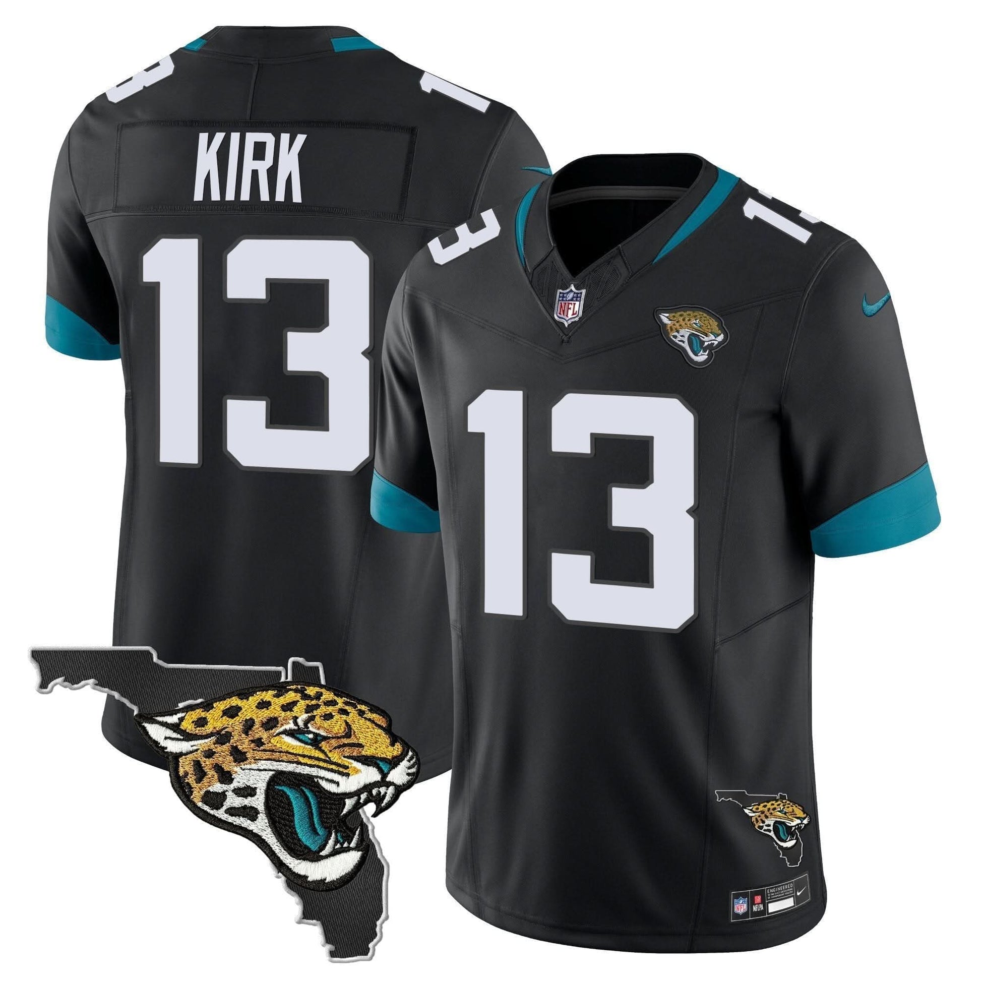 Jacksonville Jaguars Florida Patch Vapor Jersey - All Stitched