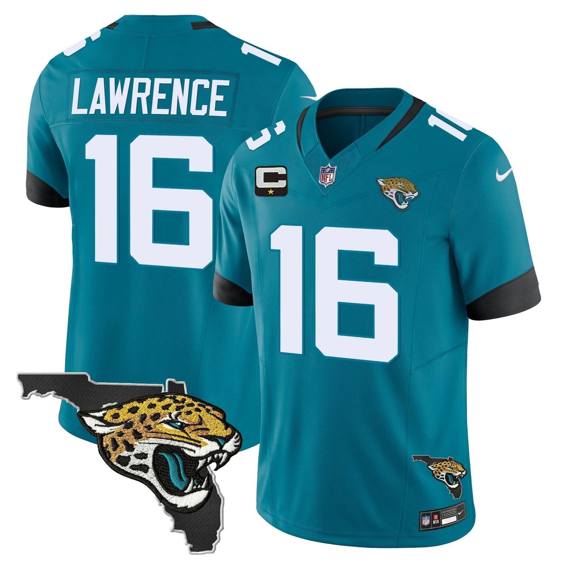Jacksonville Jaguars Florida Patch Vapor Jersey - All Stitched