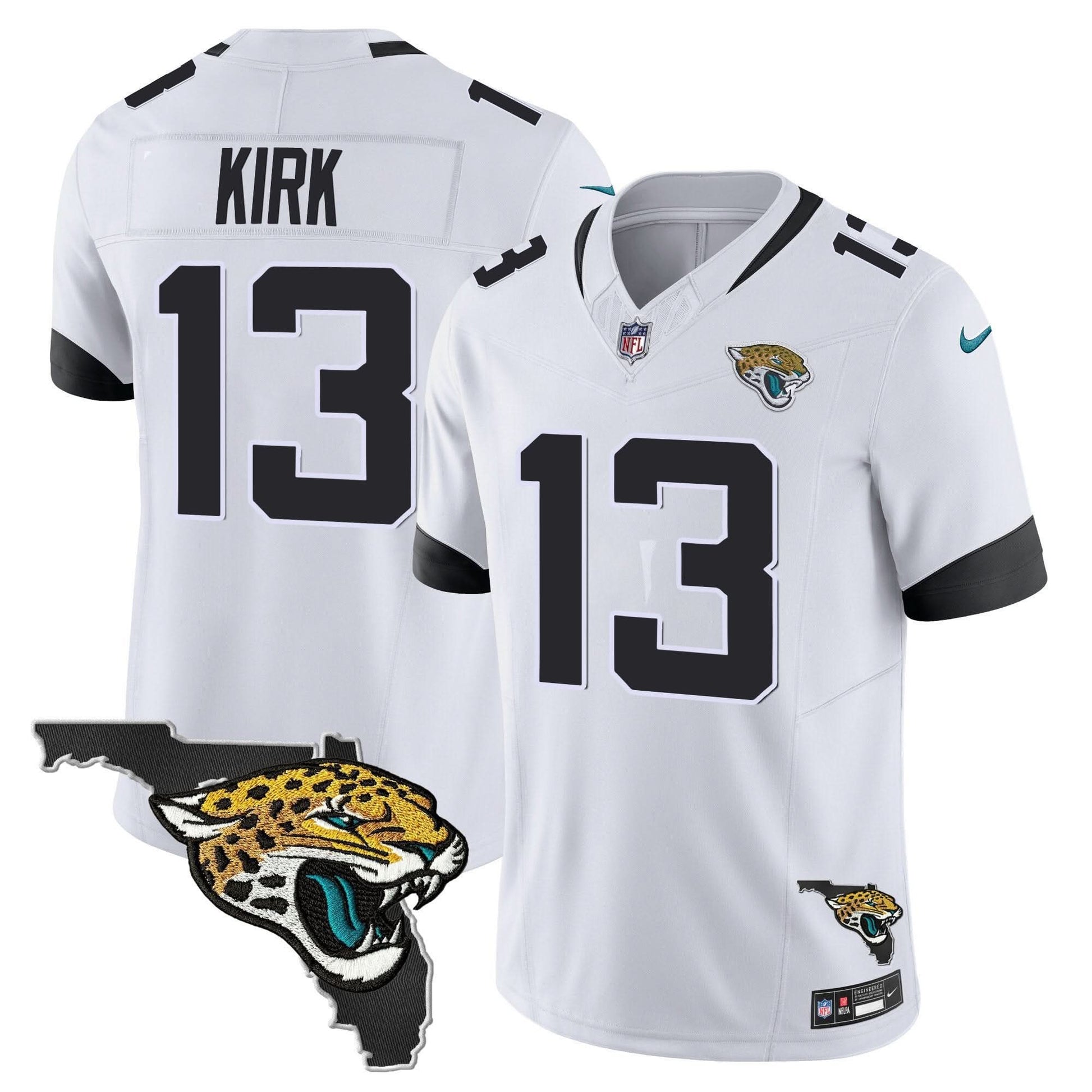 Jacksonville Jaguars Florida Patch Vapor Jersey - All Stitched