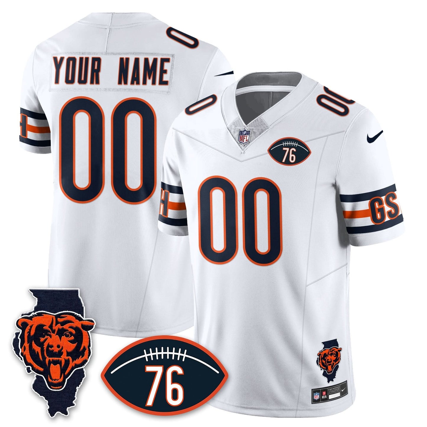 Chicago Bears Honor Steve McMichael Custom Jersey - All Stitched
