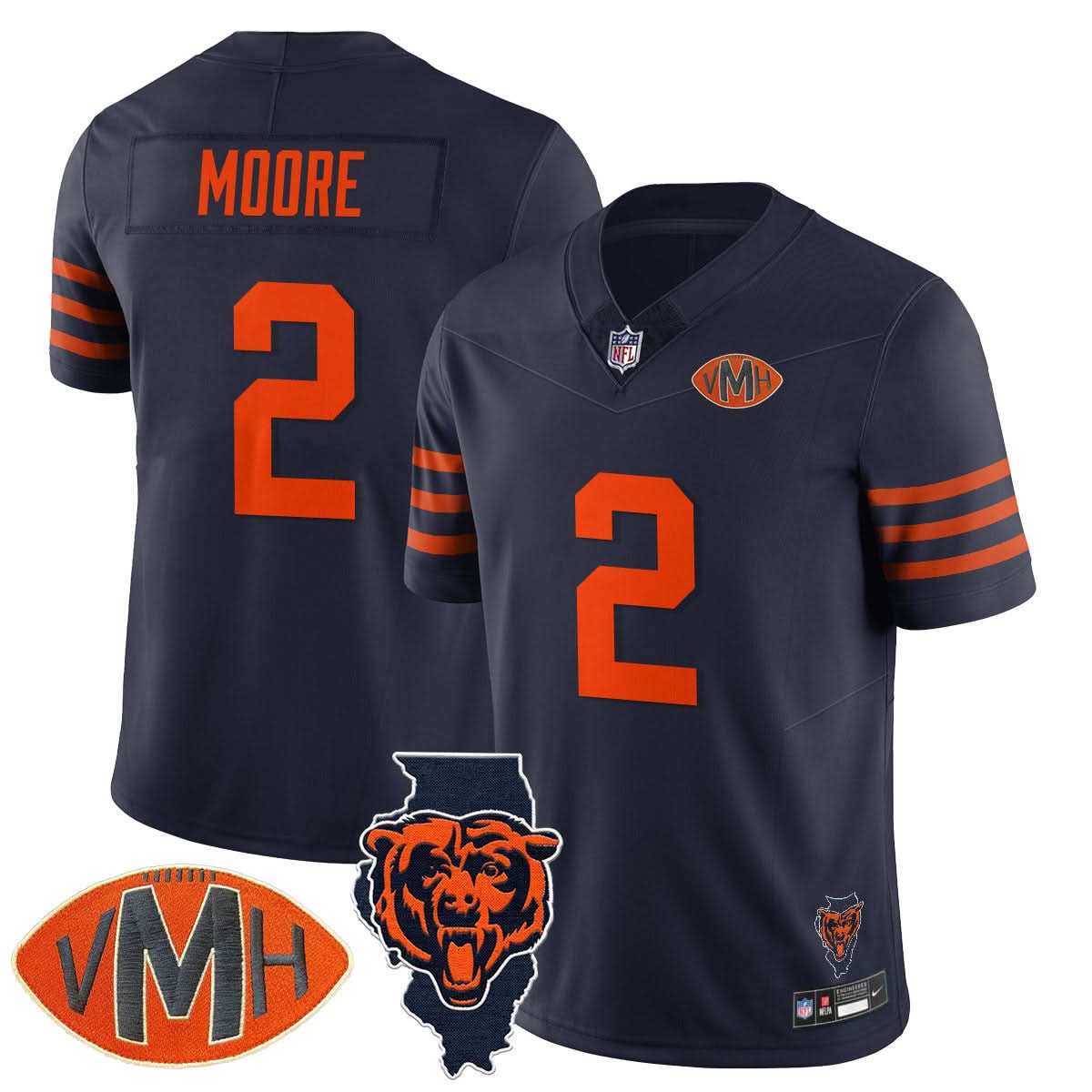 Chicago Bears Honor Virginia Halas McCaskey Jersey - All Stitched