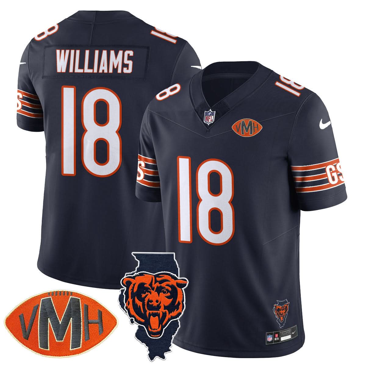 Chicago Bears Honor Virginia Halas McCaskey Jersey - All Stitched