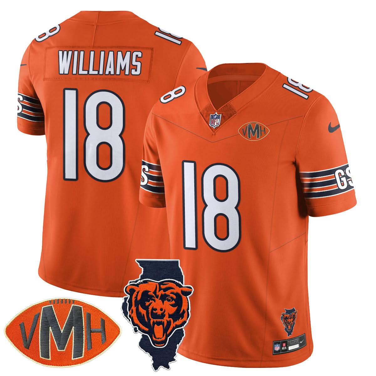 Chicago Bears Honor Virginia Halas McCaskey Jersey - All Stitched