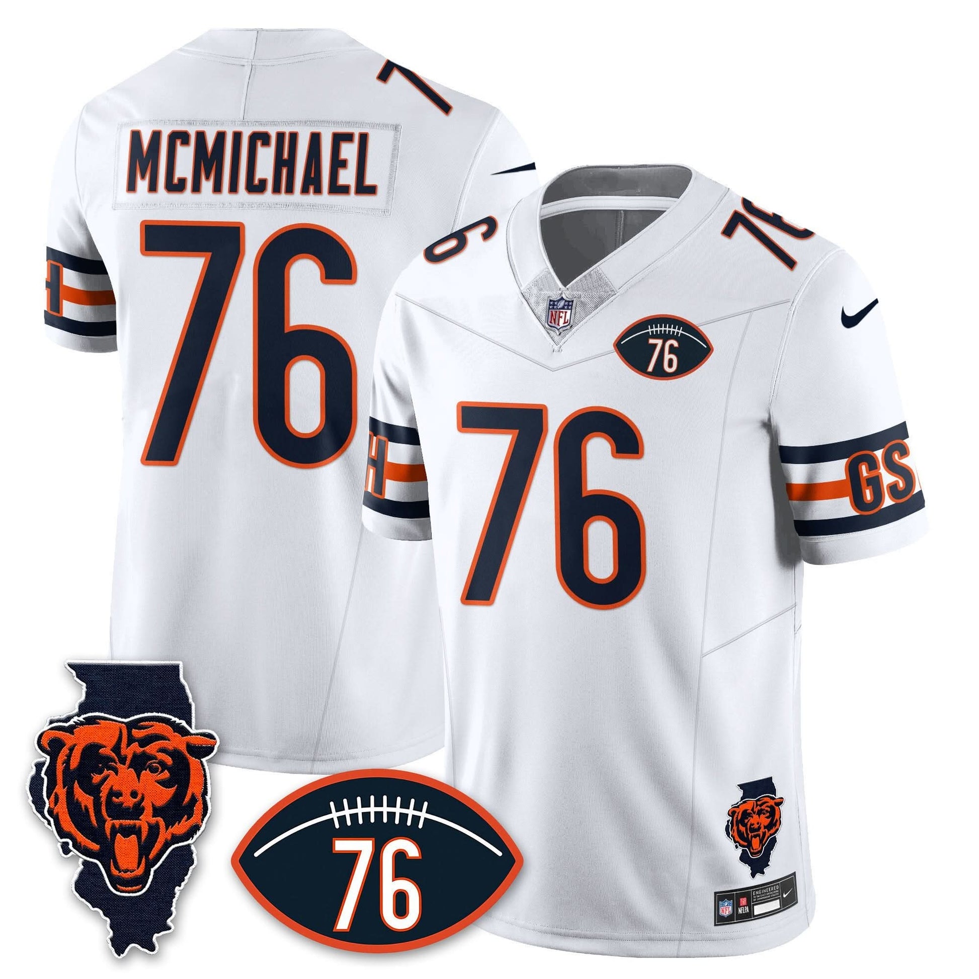 Chicago Bears Honor Steve McMichael Jersey - All Stitched