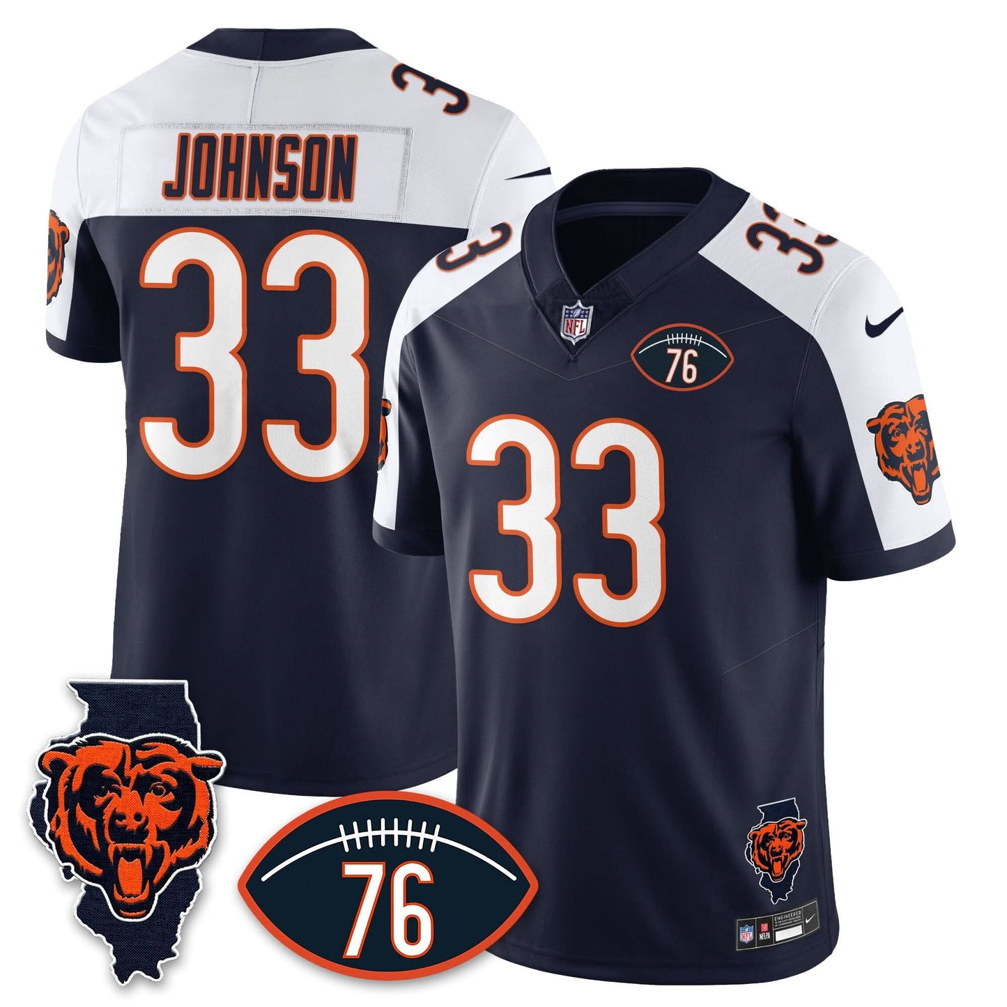Chicago Bears Honor Steve McMichael Jersey - All Stitched