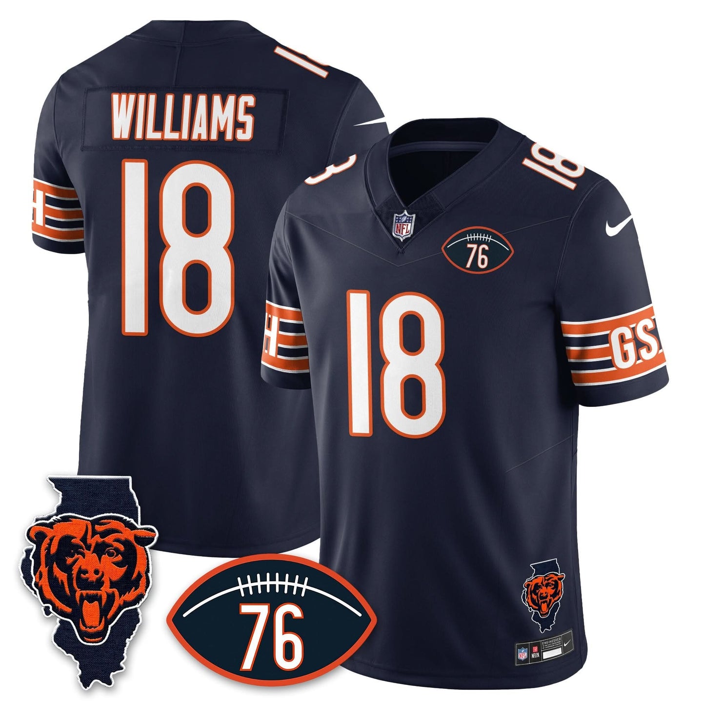 Chicago Bears Honor Steve McMichael Jersey - All Stitched