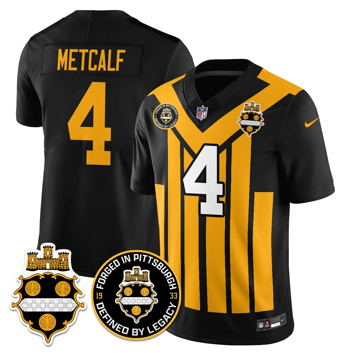 Pittsburgh Steelers Alternate 1933 Throwback Limited Jersey - All Stitched