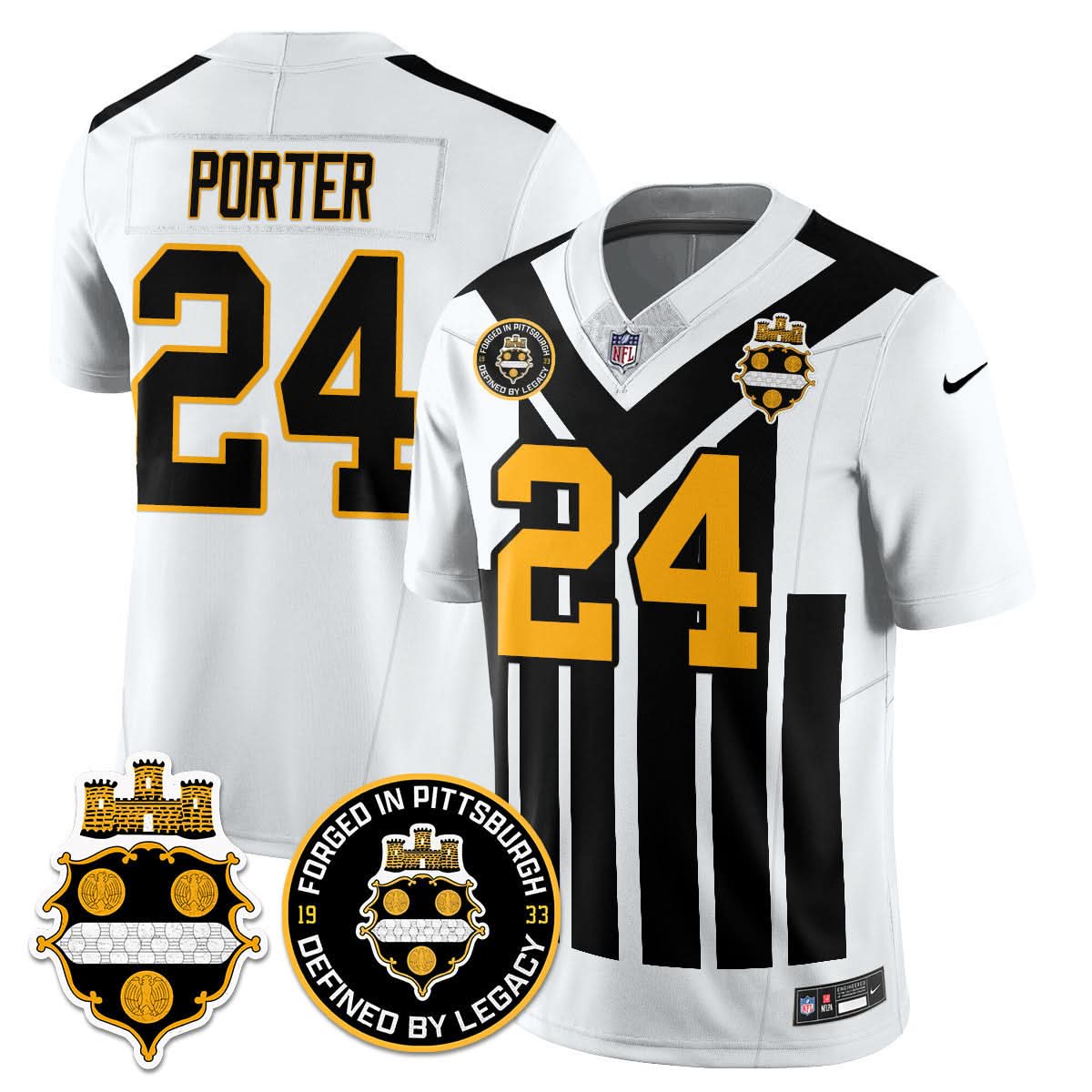 Pittsburgh Steelers Alternate 1933 Throwback Limited Jersey - All Stitched