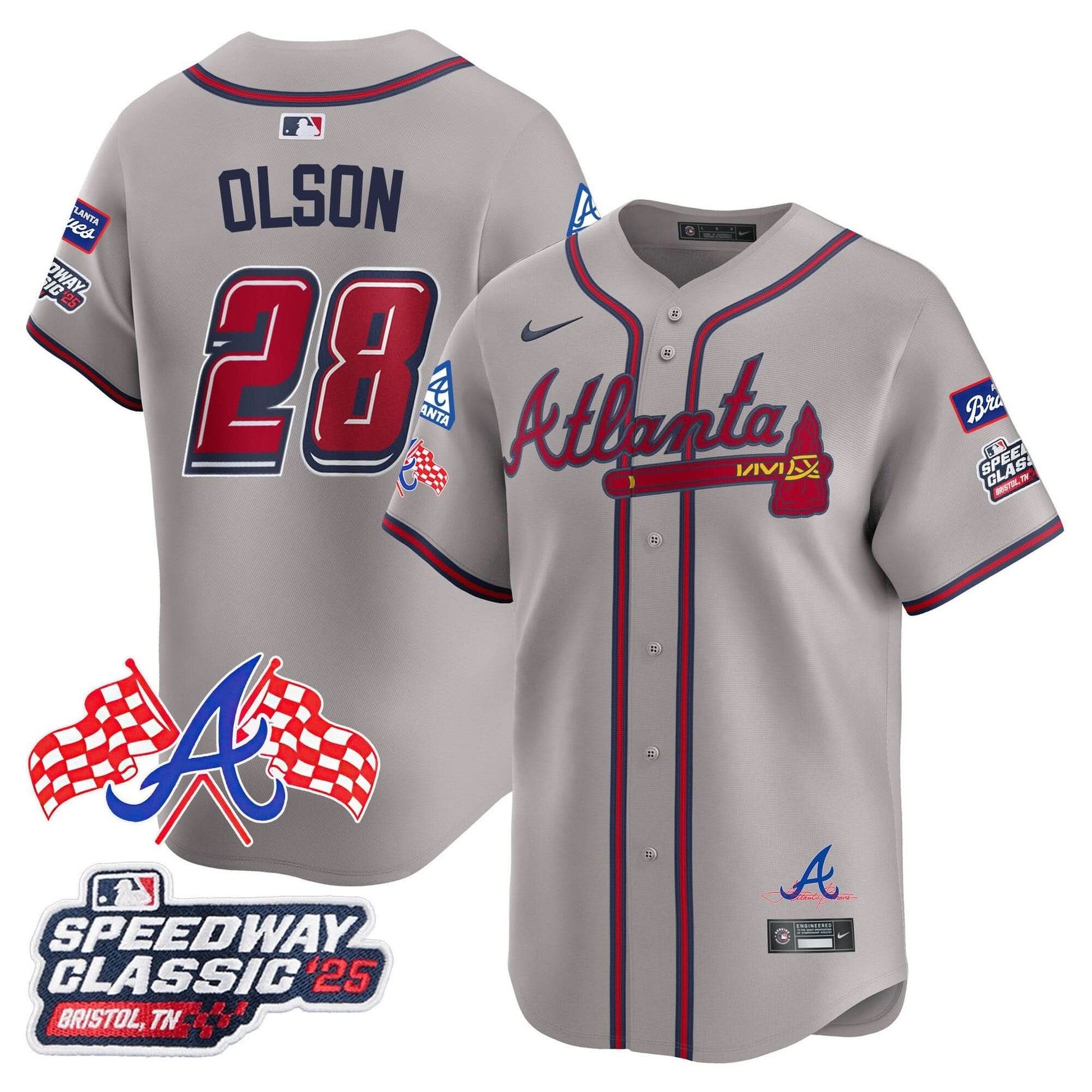Atlanta Braves 2025 Speedway Classic Limited Jersey V1 - All Stitched