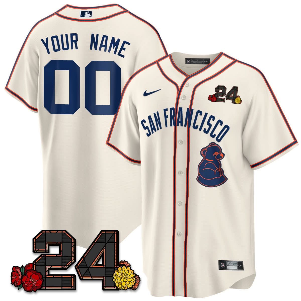 San Francisco Giants 2024 Willie Mays Patch Vapor Premier Limited Custom Jersey V2 - All Stitched