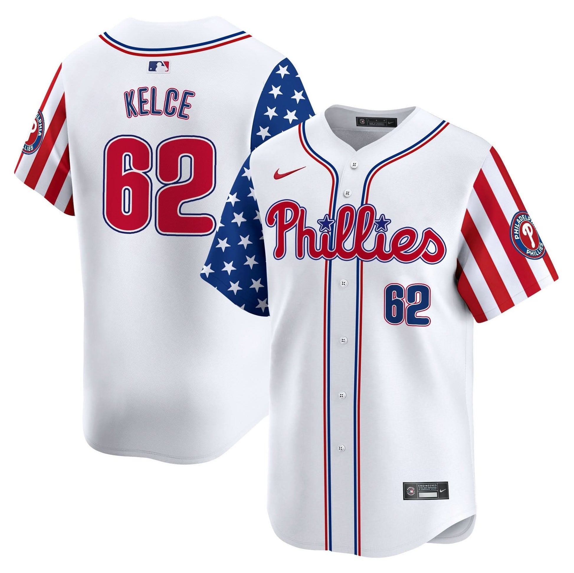Phillies 2025 Independence Day Vapor Premier Limited Jersey - All Stitched