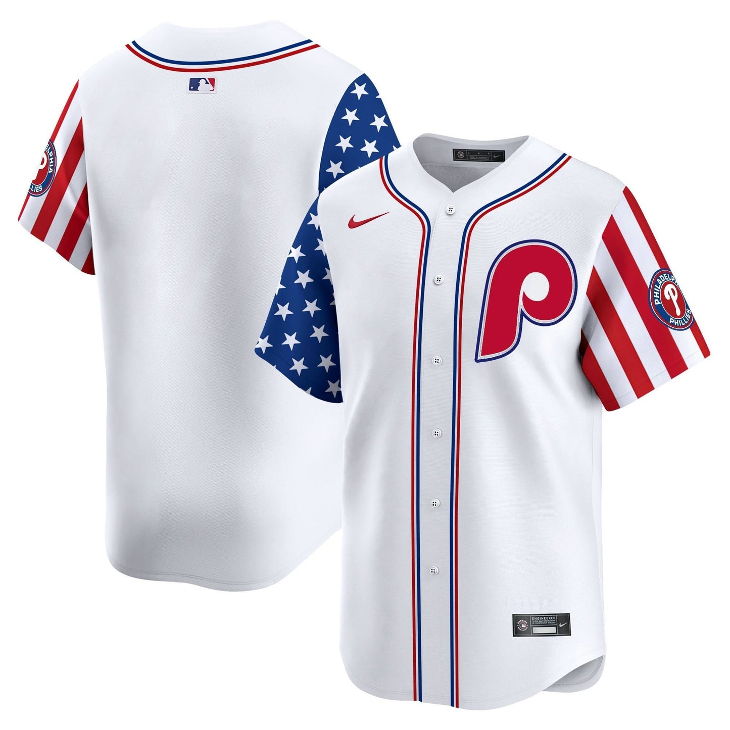 Phillies 2025 Independence Day Vapor Premier Limited Jersey - All Stitched